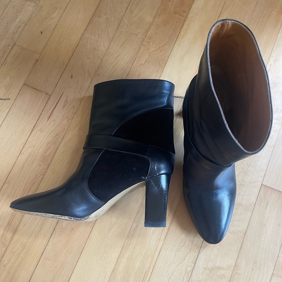 Chloe Leather & Suede Combo Booties - Picture 2 of 4